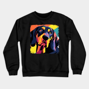 Black and Tan Coonhound Pop Art - Dog Lover Gifts Crewneck Sweatshirt